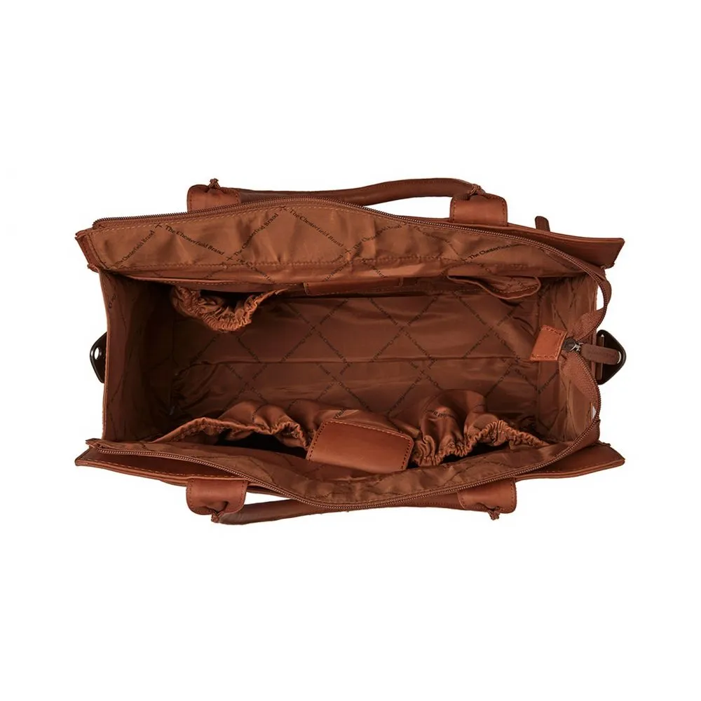 The Chesterfield Brand Elody Cognac Leather Diaper Bag