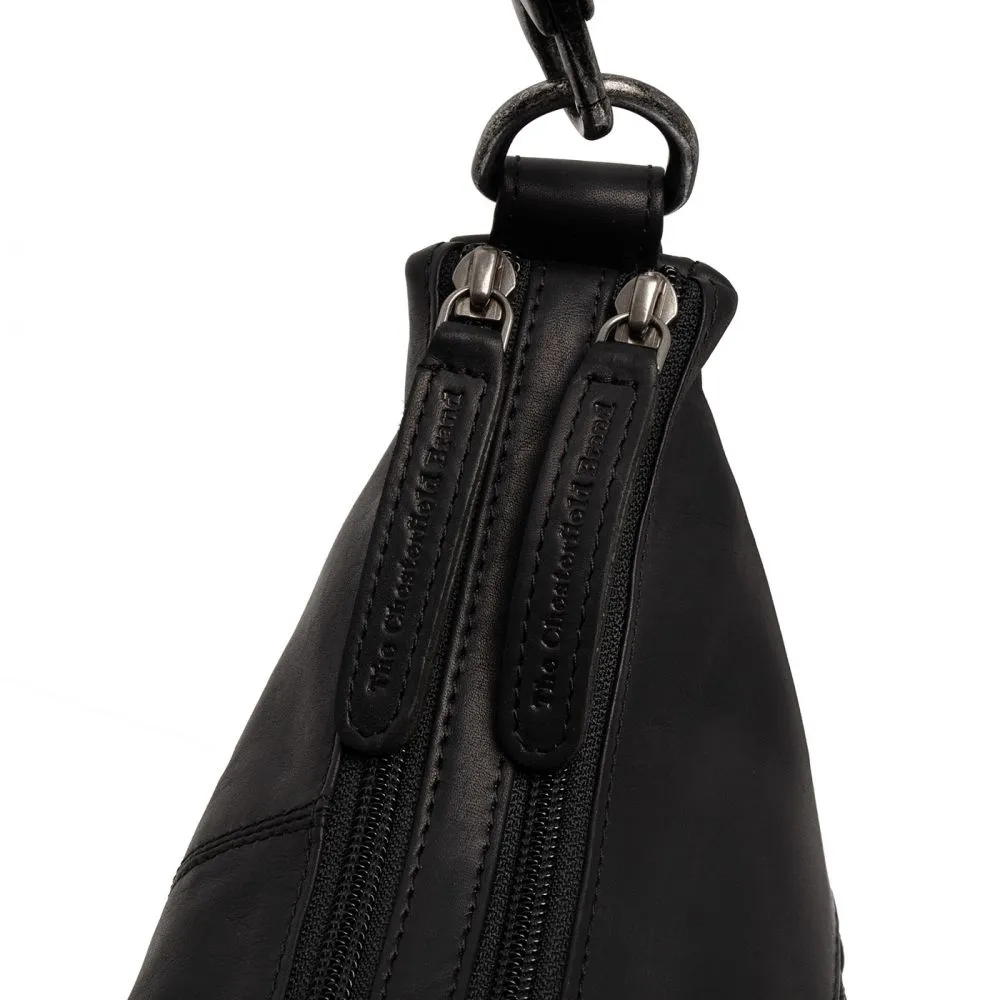 The Chesterfield Brand Marle Black Leather Shoulder Bag