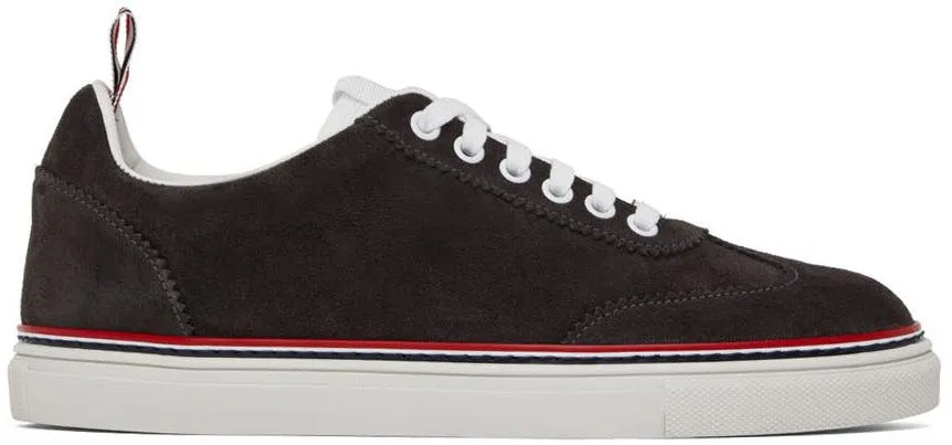 THOM BROWNE GRAY FIELD LOWTOP SNEAKERS (MFD242A03050)