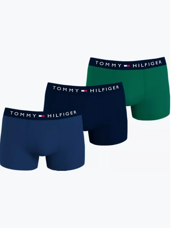 TOMMY HILFIGER 3PACK HEREN BOXERSHORTS KATOEN  BLUE