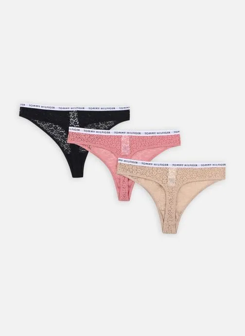      TOMMY HILFIGER 3P FULL LACE THONG  MULTICOLOR   