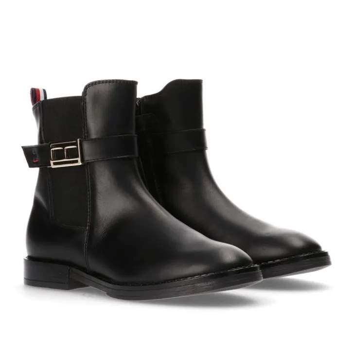 TOMMY HILFIGER CHELSEA BOOT ZWARTE ENKELLAARZEN T4A5330480036999999