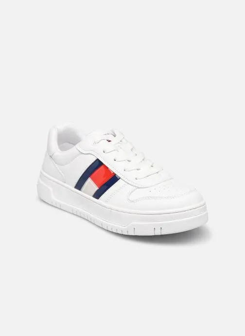      TOMMY HILFIGER FLAG LOW CUT LACEUP  WIT   