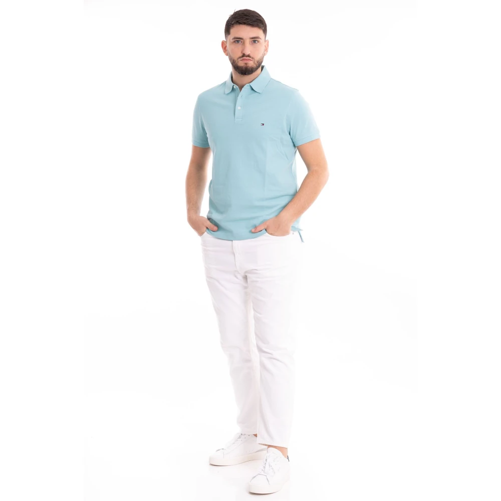 TOMMY HILFIGER HEREN POLO'S & TSHIRTS 1985 SLIM POLO BLAUW