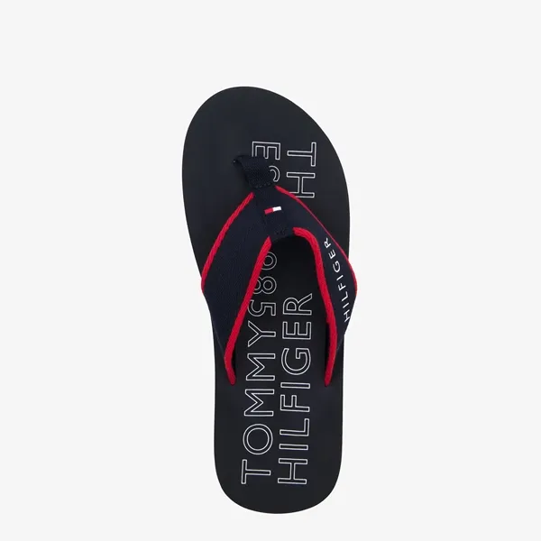 Tommy Hilfiger heren teenslippers zwart/rood