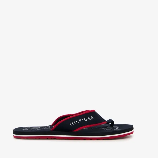 Tommy Hilfiger heren teenslippers zwart/rood