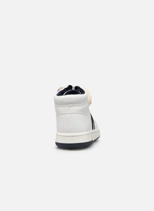      TOMMY HILFIGER HIGH TOP LACEUP/VELCRO SNEAKER  WIT   