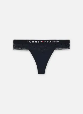      Tommy Hilfiger Lace Thong - Blauw   