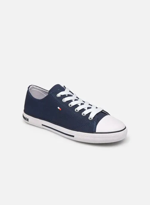      TOMMY HILFIGER LOW CUT LACEUP SNEAKER  BLAUW   