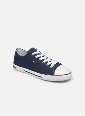      Tommy Hilfiger Low Cut Lace-Up Sneaker - Blauw   