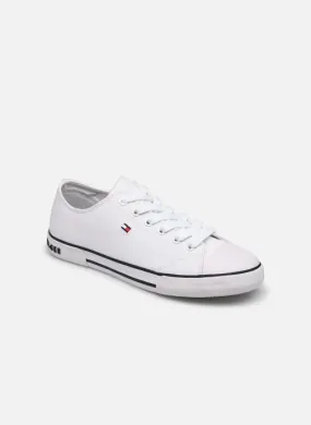      Tommy Hilfiger Low Cut Lace-Up Sneaker - Wit   