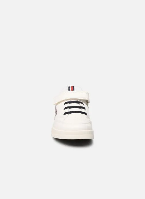      TOMMY HILFIGER LOW CUT LACEUP/VELCRO SNEAKER  WIT   