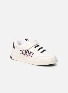      Tommy Hilfiger Low Cut Lace-Up/Velcro Sneaker - Wit   