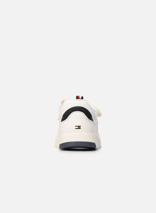      TOMMY HILFIGER LOW CUT LACEUP/VELCRO SNEAKER  WIT   