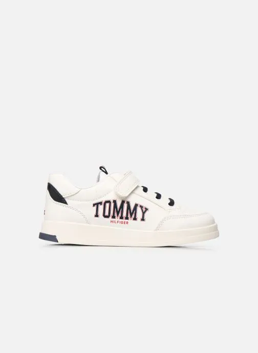      TOMMY HILFIGER LOW CUT LACEUP/VELCRO SNEAKER  WIT   