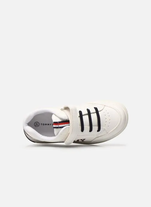      TOMMY HILFIGER LOW CUT LACEUP/VELCRO SNEAKER  WIT   