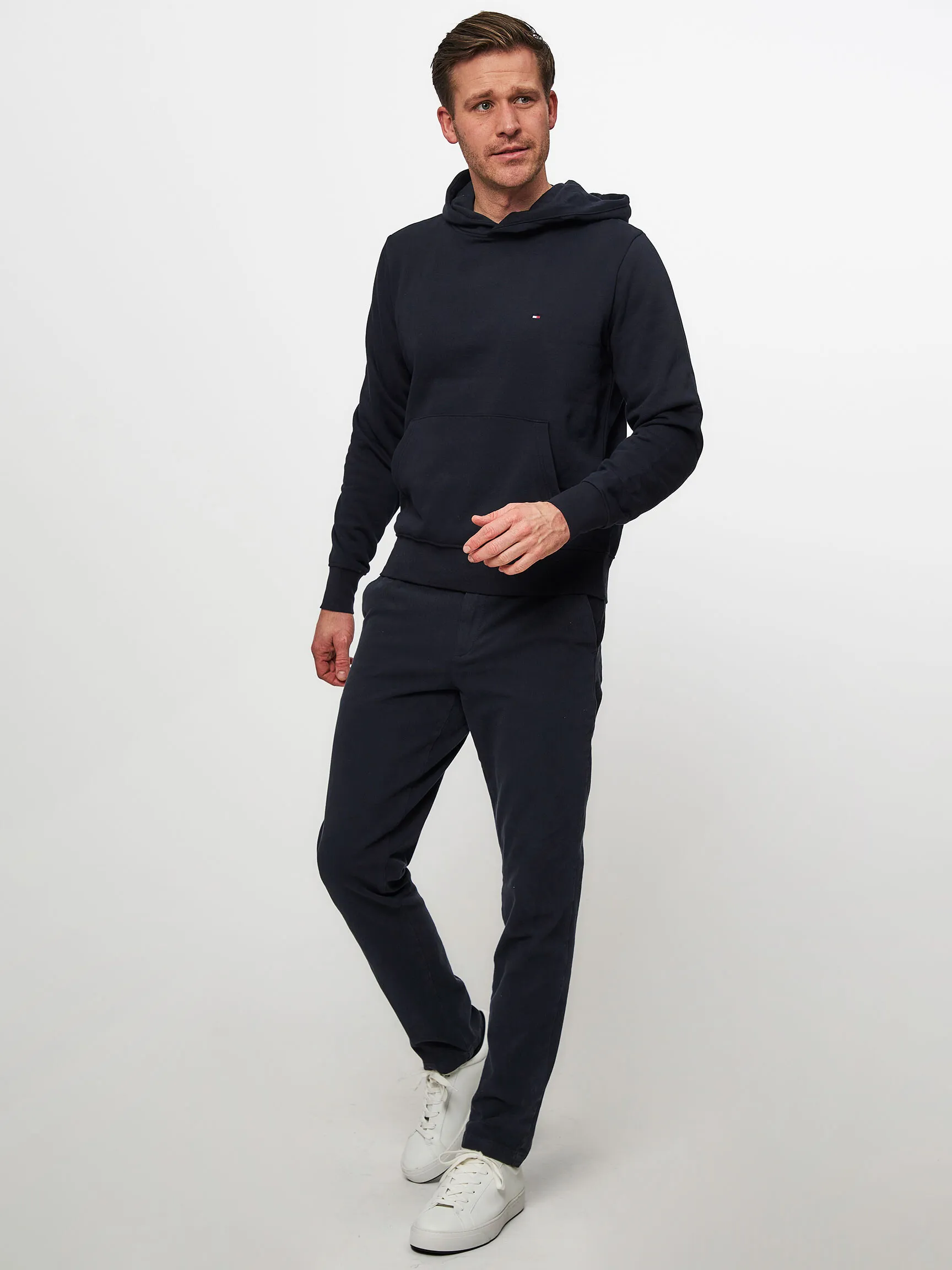 Tommy Hilfiger Men Cotton mix logo hoodie