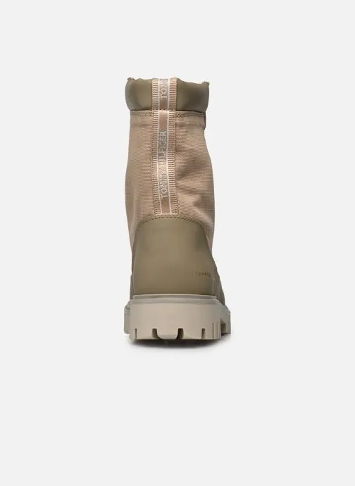      TOMMY HILFIGER TH CASUAL LACE UP BOOT  BEIGE   