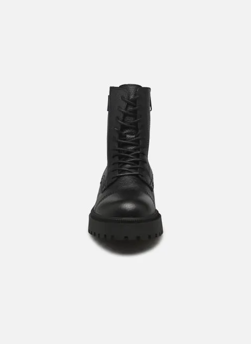      TOMMY JEANS TJM LACE UP MID BOOT TUMBLED WL  ZWART   