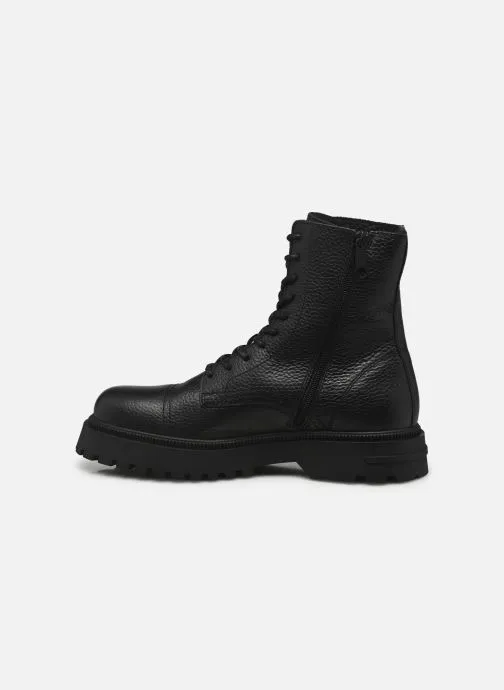      TOMMY JEANS TJM LACE UP MID BOOT TUMBLED WL  ZWART   