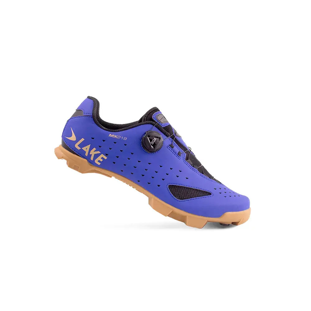 Tweedekans Lake MX219 Wide Mountainbikeschoenen Blauw/Goud Heren Maat 43