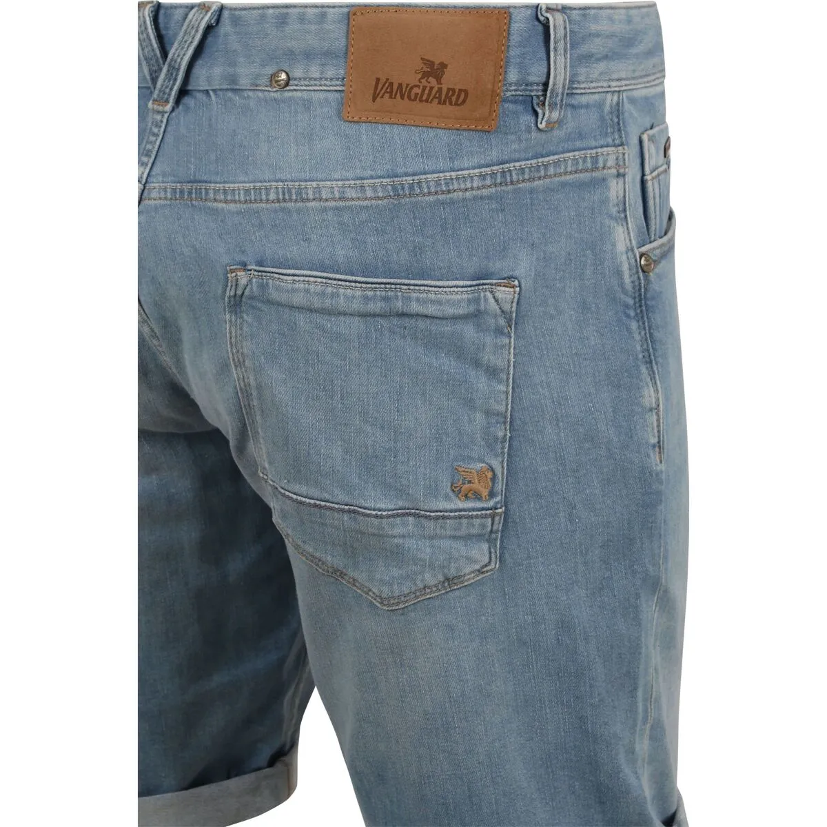 V7 Rider Denim Short Lichtblauw