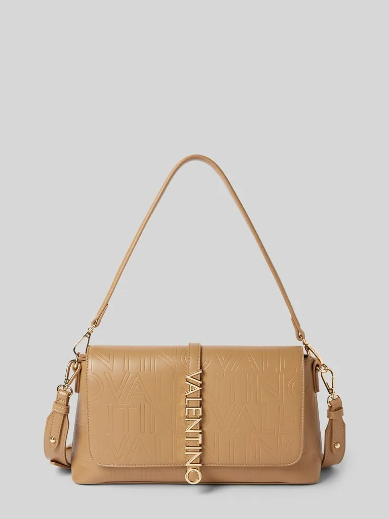 VALENTINO BAGS Handtas met labeldetail, model 'LIO' in camel