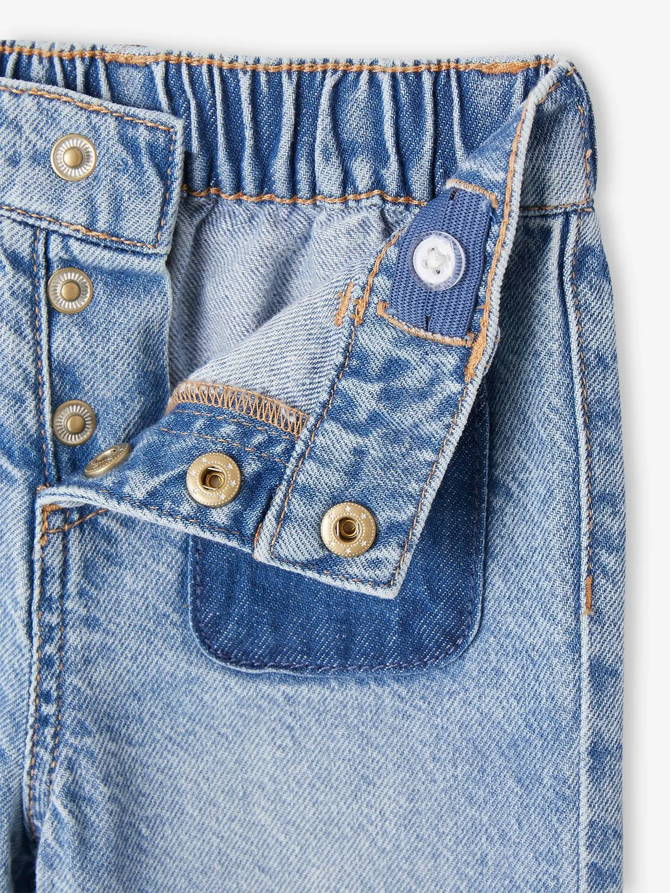 VERTBAUDET  WIJDE JEANS BABYMEISJE  STONE