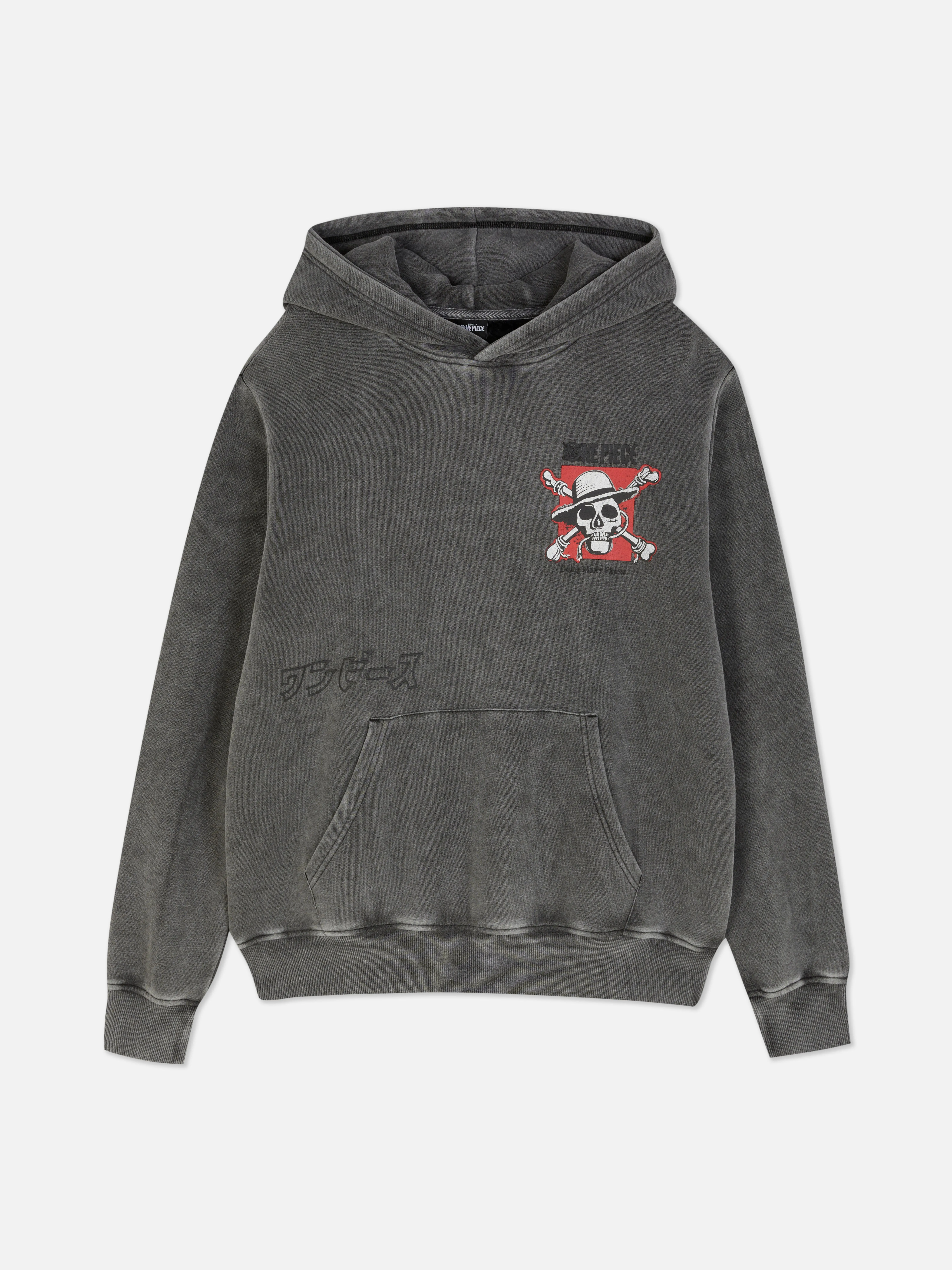 Verwassen hoodie One Piece Luffy