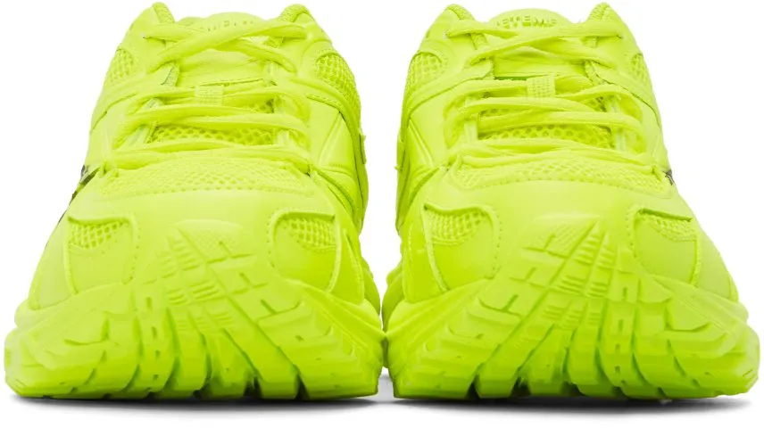 VETEMENTS Yellow Reebok Edition Artisanal Logo Spike Runner 200 NEON YELLOW (UE51SN200Y)
