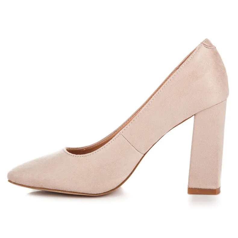 Vices Beige pumps op de pilaar