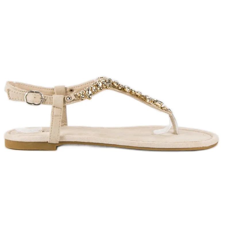 Vices Elegante platte sandalen ondeugden bruin