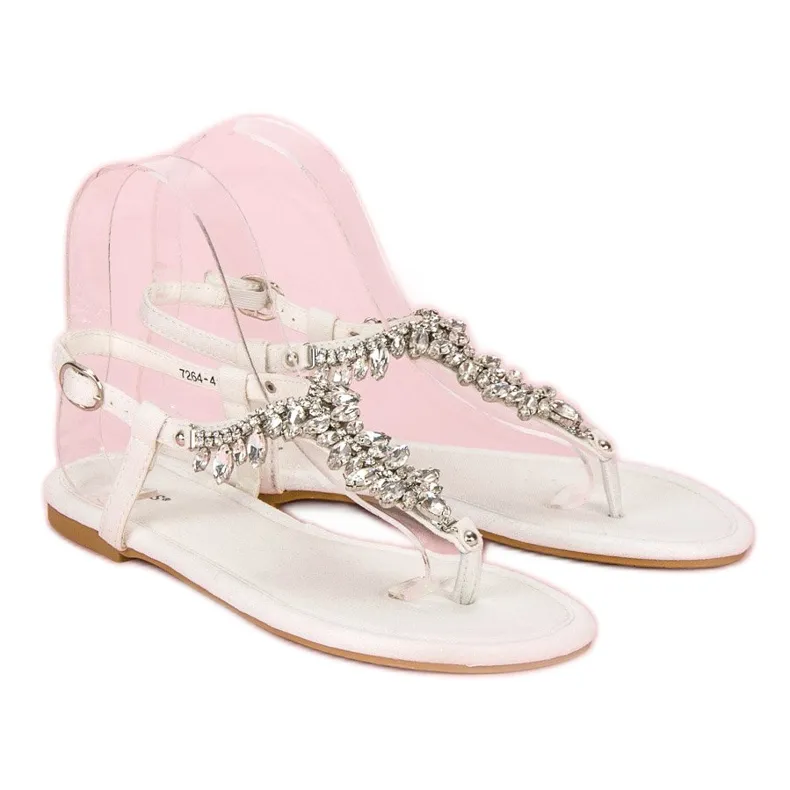 Vices Elegante platte sandalen ondeugden wit