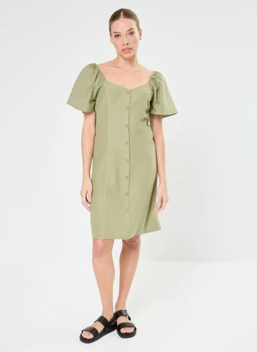      VILA VIPRISILLA S/S SHORT DRESS  GROEN   