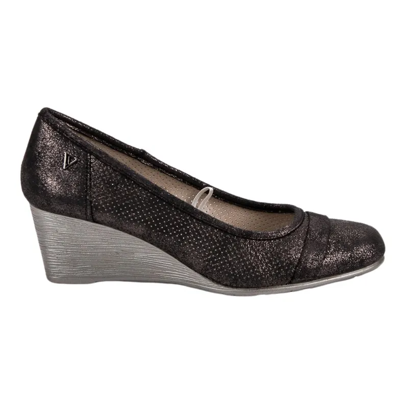 Vinceza Glitter pumps met sleehak bruin