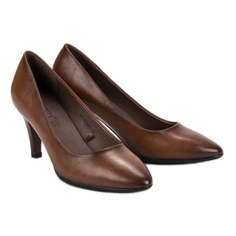 Vinceza Klassieke bruine pumps