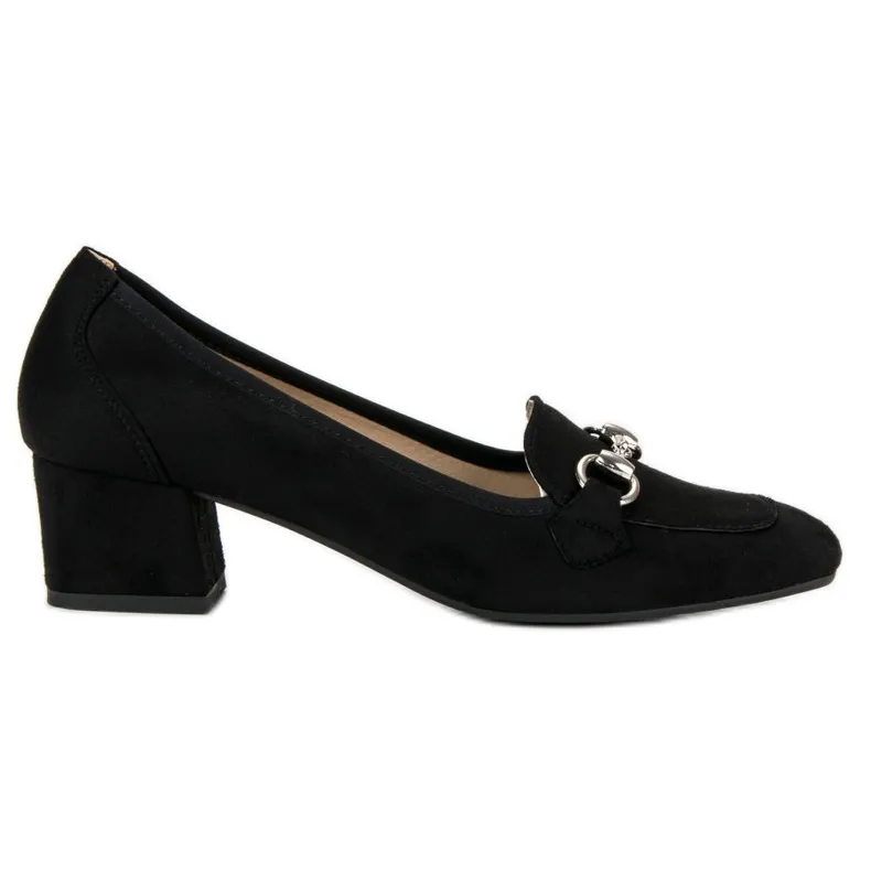 VINCEZA zwarte suède pumps