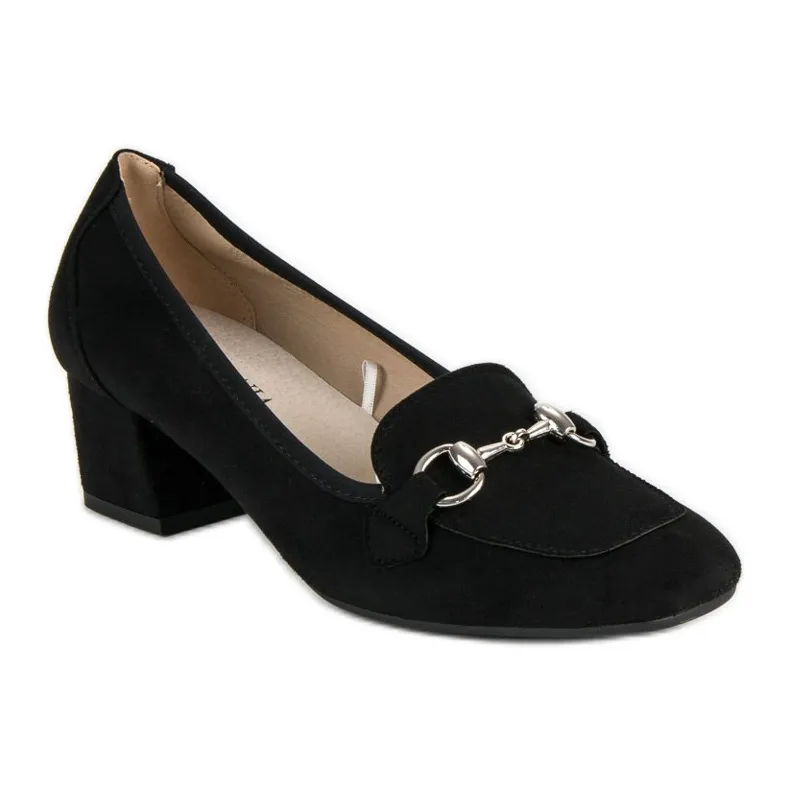 VINCEZA zwarte suède pumps