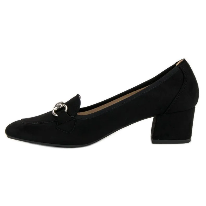 VINCEZA zwarte suède pumps