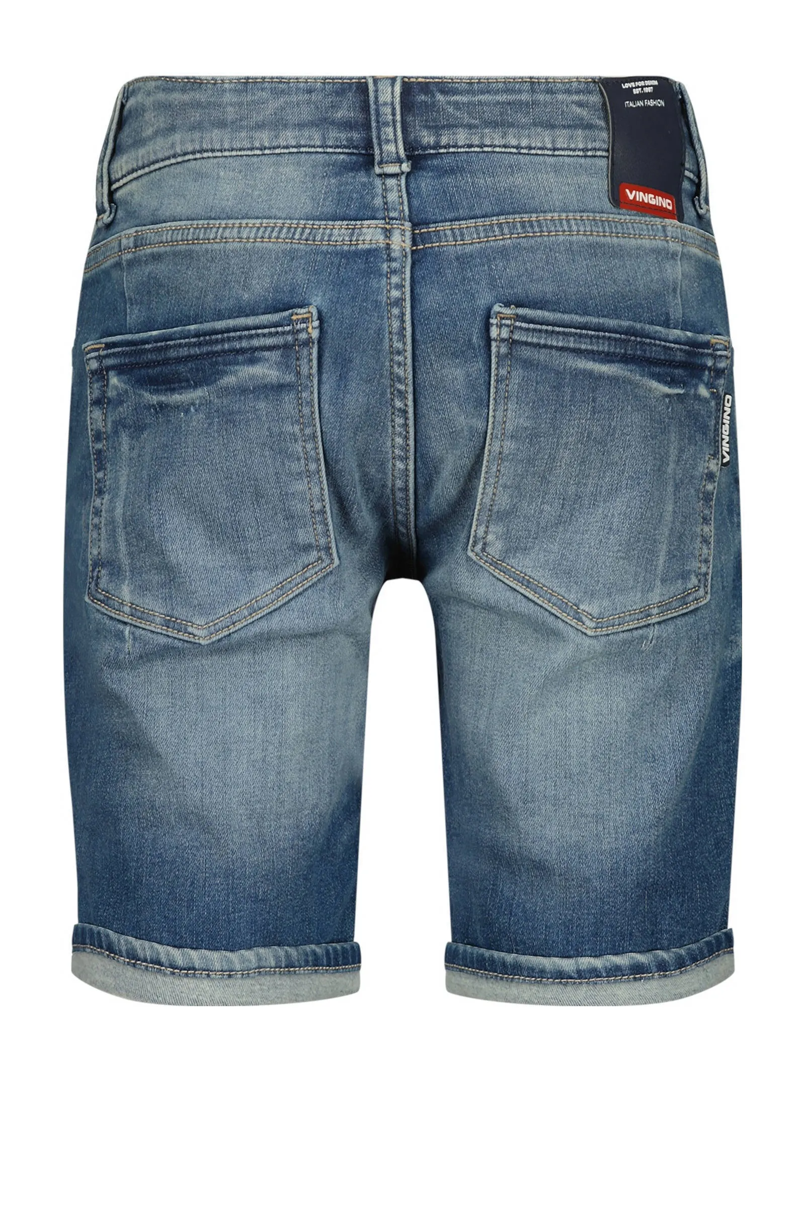 VINGINO denim short Capo cruziale blue Korte broek Blauw Jongens Stretchdenim 128