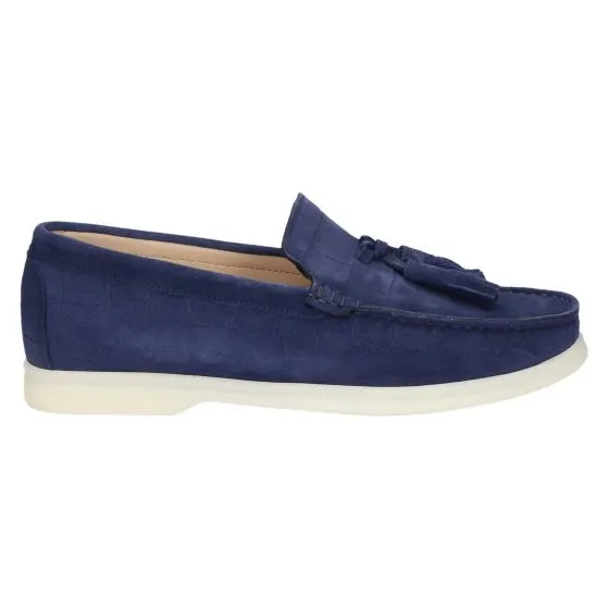 Vittoria Mengoni 9347 Mocassin oceano cocco suede