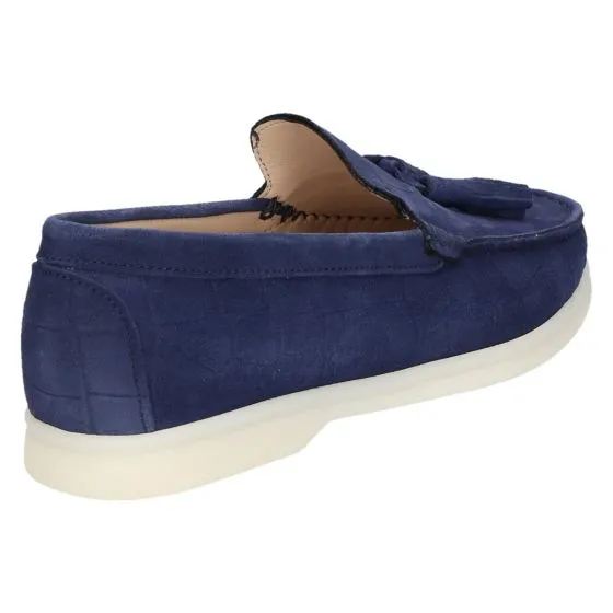 Vittoria Mengoni 9347 Mocassin oceano cocco suede