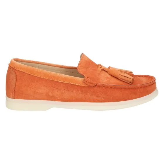 Vittoria Mengoni 9347 Mocassin oranje cocco suede