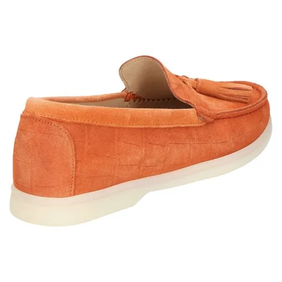 Vittoria Mengoni 9347 Mocassin oranje cocco suede