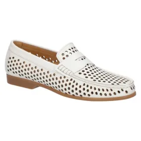 Vittoria Mengoni 9651 Mocassin bianco perfo