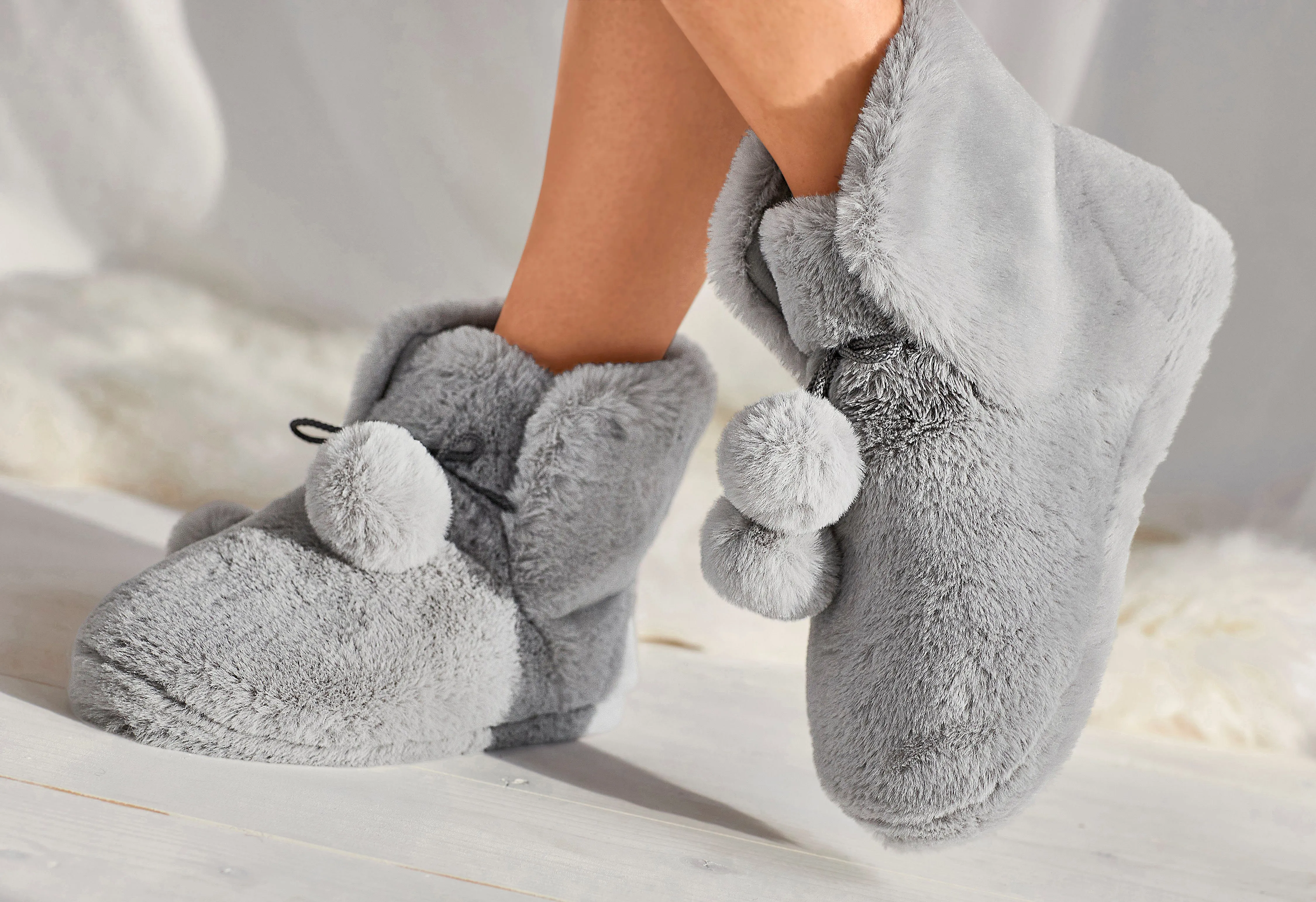 Vivance Pantoffels Pluchen pantoffels