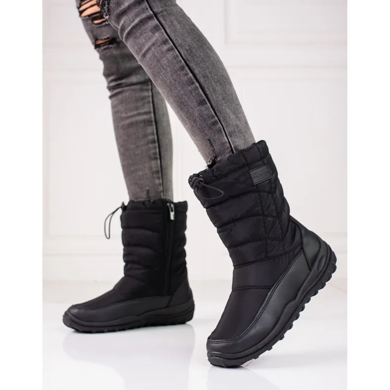Warme zwarte snowboots van Big Star KK274599