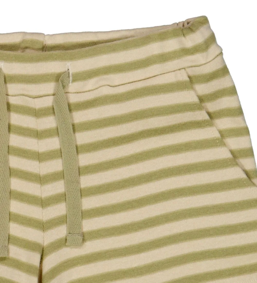 WHEAT SHORTS  WALDER  GREEN STRIPE