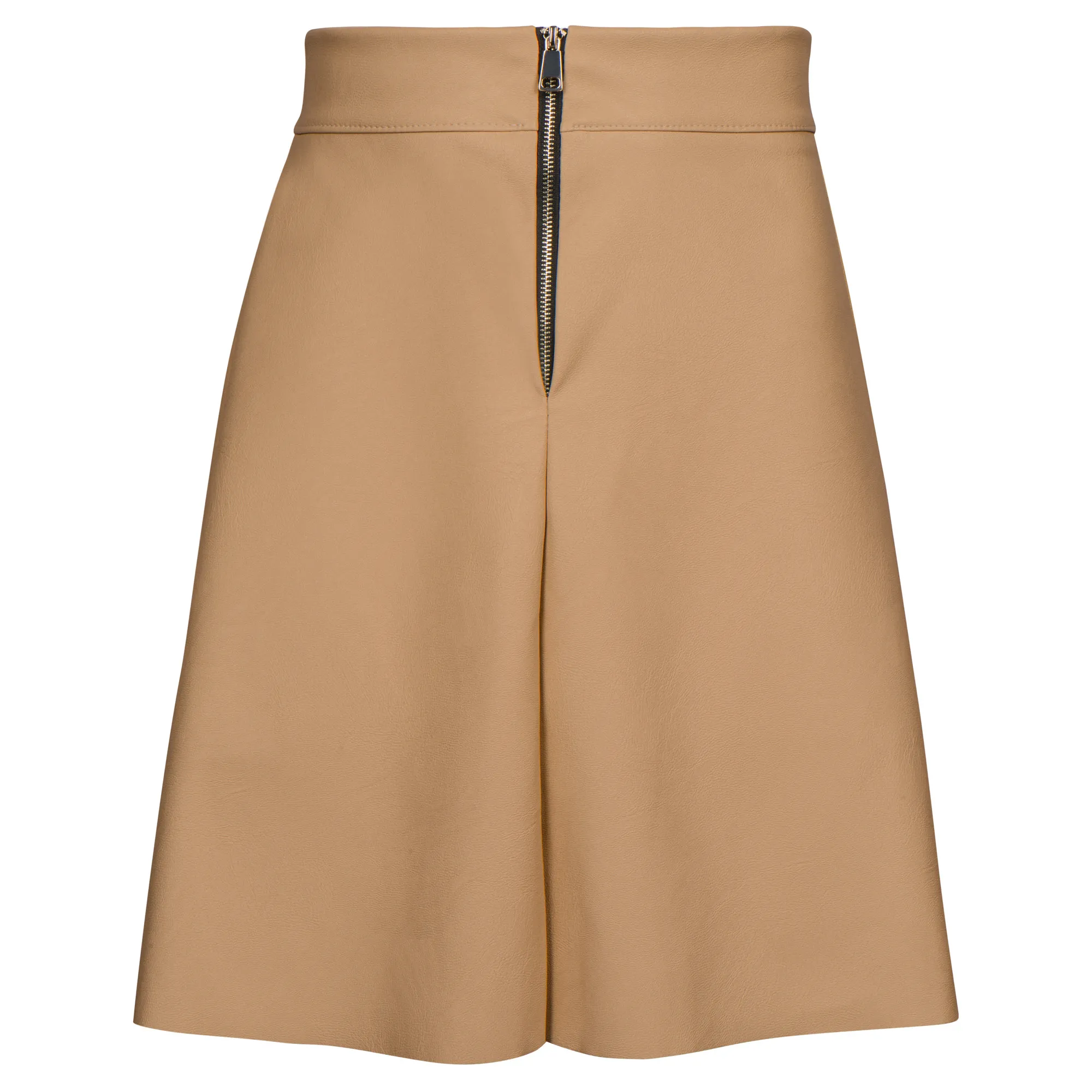 Will Fashion Rok Nora knielengte Lederlook Zand