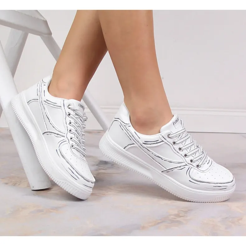 Witte lage sneakers Vinceza